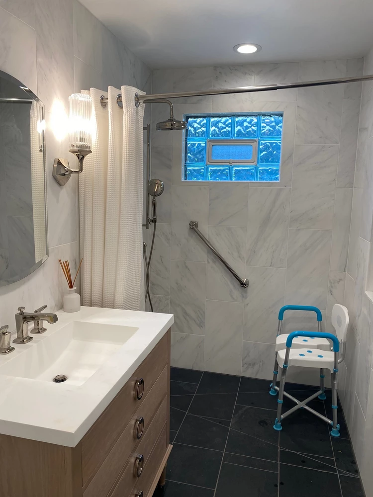 how to build a handicap shower