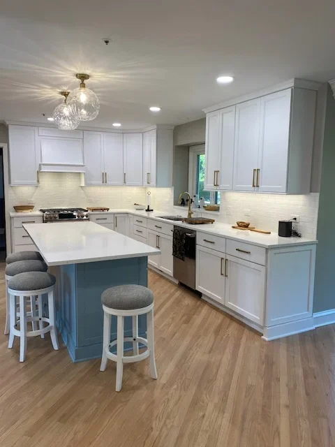 Before and after kitchen cabinet renovation transformation